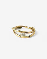 Anillo Juana de oro amarillo 18K y diamante talla marquise