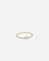 Anillo áurea de oro blanco y amarillo de 18K con diamante
