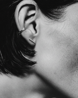 Pendiente Juana de oro blanco 18K