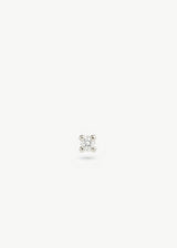 Pendiente solitario Áurea de oro blanco 18K y diamante