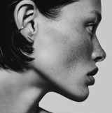 Pendiente Juana de oro blanco 18K