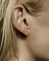 Pendiente pequeño Juana de oro amarillo 18K