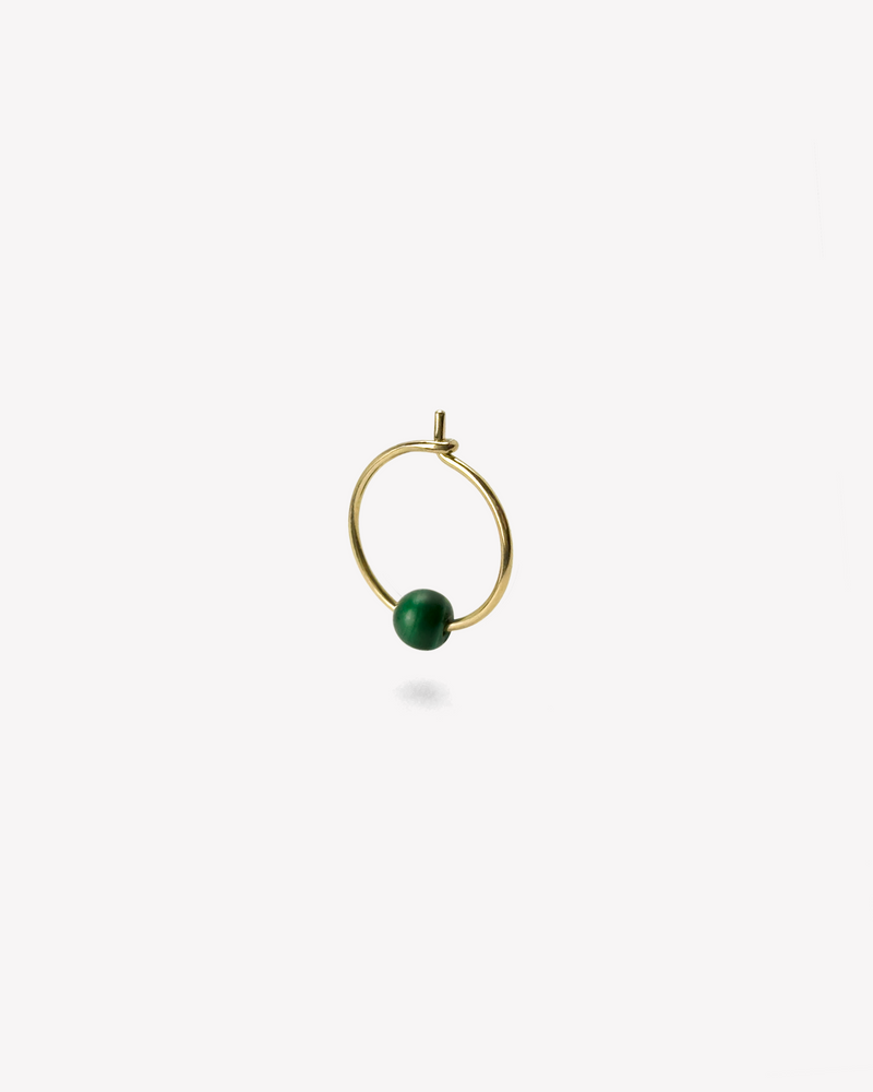 Ama gold and malachite earring