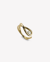 Anillo Juana de oro amarillo 18K y diamante talla pera